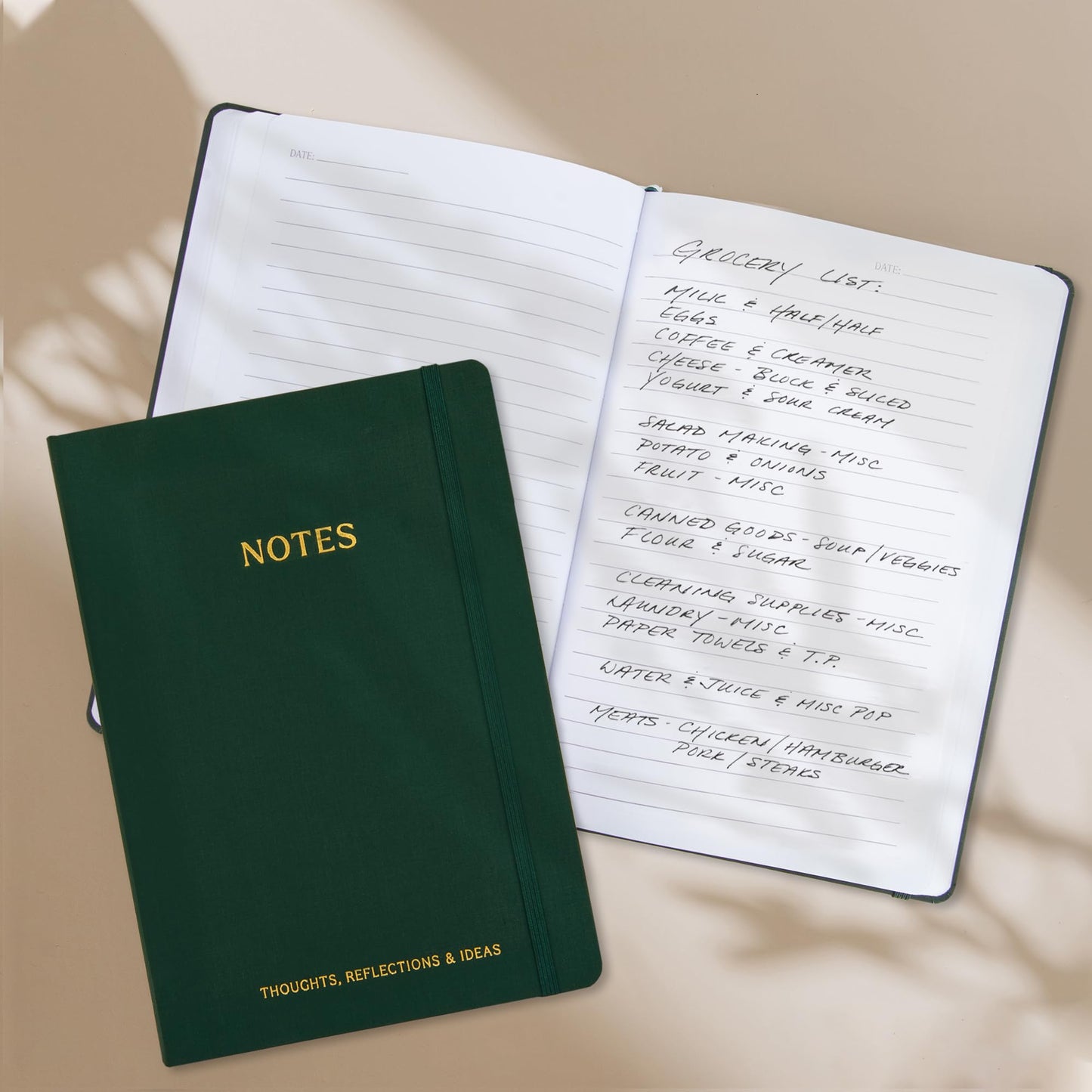 ZICOTO Aesthetic Thick Notebook Journal For Women 7" x 10" - Modern Linen Hardcover Note Book With 300 Lined Pages - Perfect For Writing And Staying Organized at Work or School