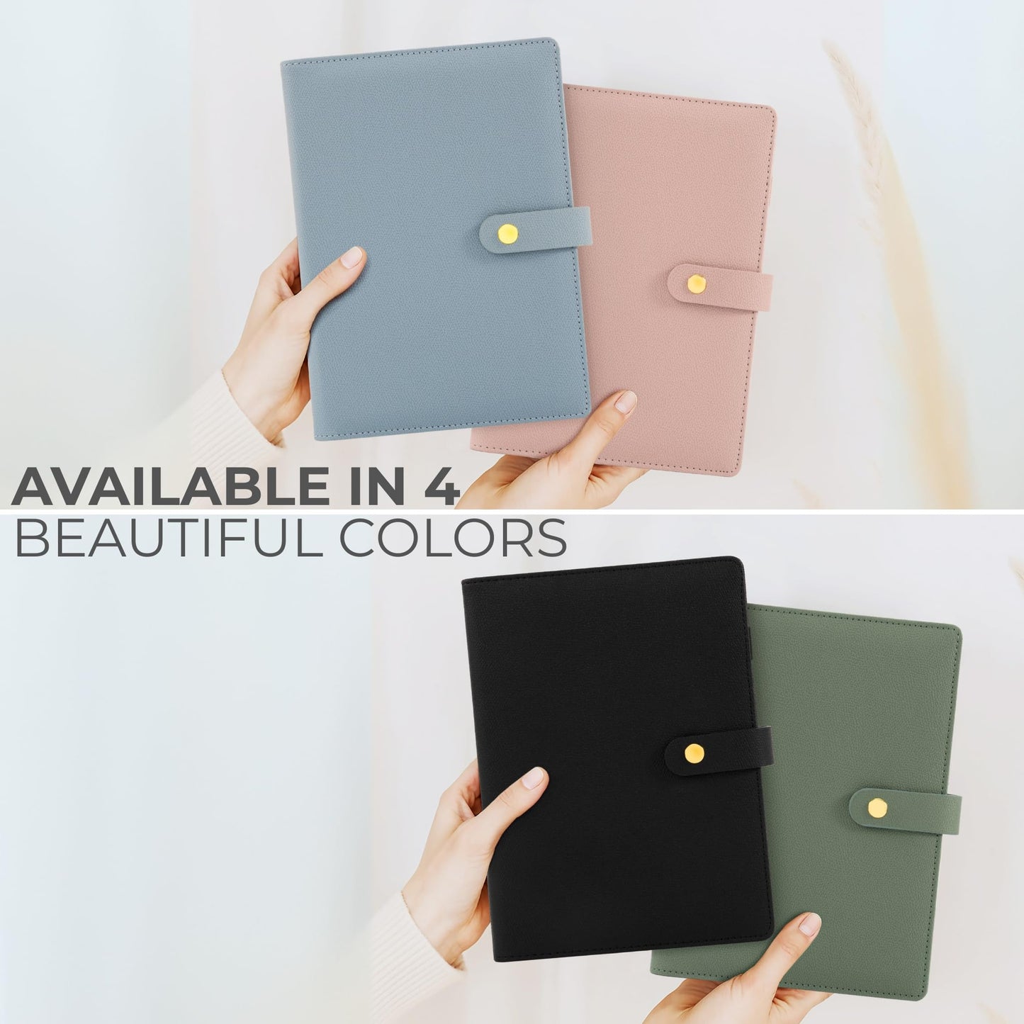 Aesthetic 6 Ring A5 Binder - Sturdy Photocard SBinder Great As Small Refillable Notebook - The Cute Planner with Pocket Easily Organizes Your Paperwork for School, Office or Work