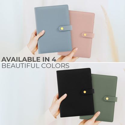 Aesthetic 6 Ring A5 Binder - Sturdy Photocard SBinder Great As Small Refillable Notebook - The Cute Planner with Pocket Easily Organizes Your Paperwork for School, Office or Work