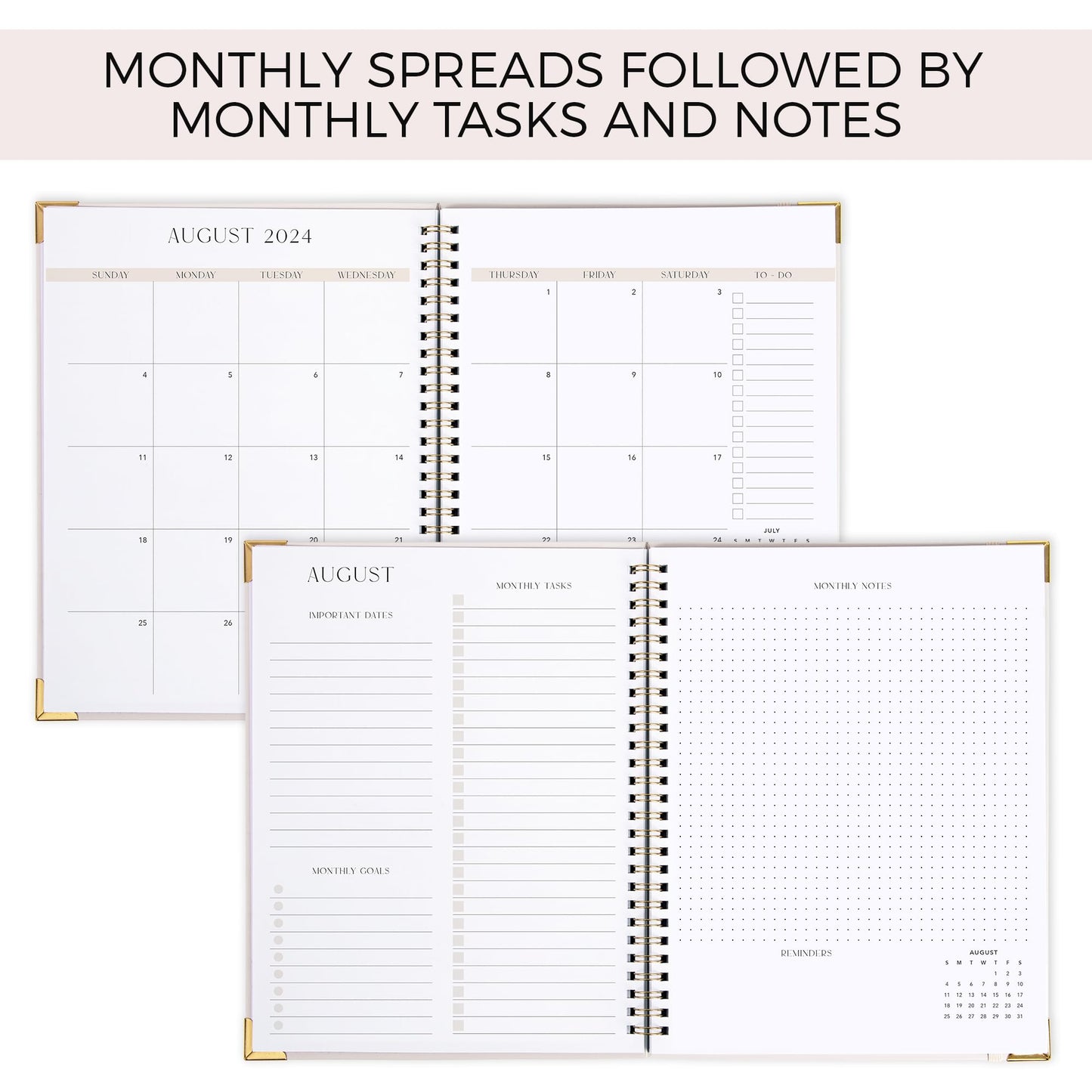 Beautiful 2025 Monthly Planner and Calendar Book - To Do List Notebook That Easily Organizes Your Tasks to Boost Productivity - Runs Until December 2025