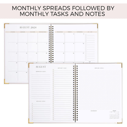 Beautiful 2025 Monthly Planner and Calendar Book - To Do List Notebook That Easily Organizes Your Tasks to Boost Productivity - Runs Until December 2025