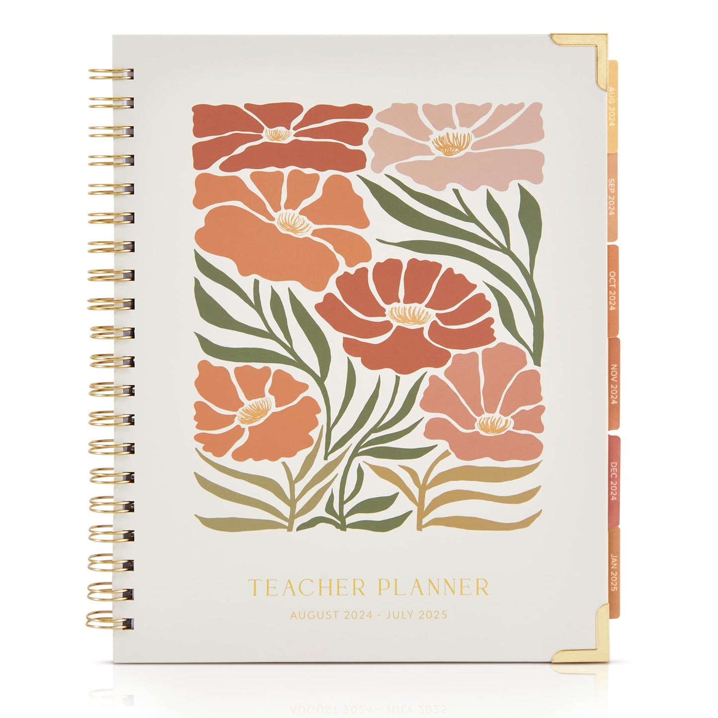 Aesthetic Teacher Planner For The 2024-2025 Academic School Year - Your All Incl. 8.5" x 11" Lesson Plan Book Supplies - Easily Organize Your Daily, Weekly & Monthly Classroom/Homeschool Schedule