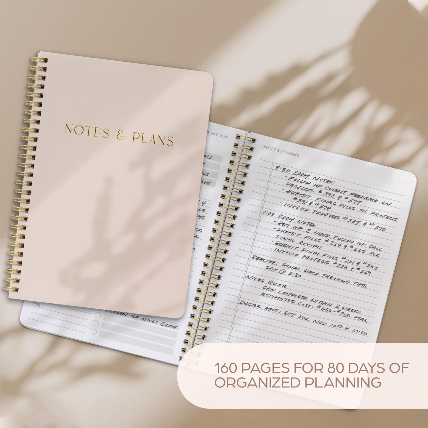 Beautiful Daily Planner And Notebook With Hourly Schedule - Aesthetic Spiral To do List Notepad to Easily Organize Your Tasks And Appointments - Stylish Book And School Or Office Supplies For Women