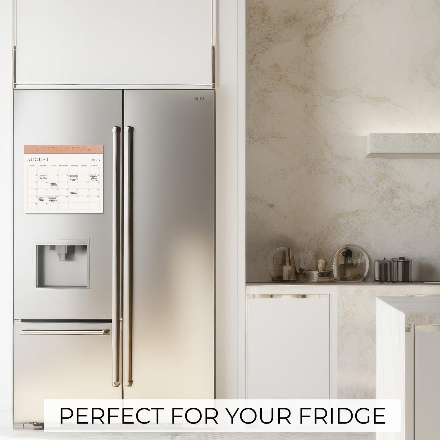 Beautiful 2026-2027 Magnetic Fridge Calendar - Runs From June 2026 Until December 2027 - The Perfect Monthly Refrigerator Calendar for Easy Organizing