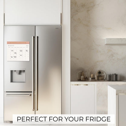 Beautiful 2026-2027 Magnetic Fridge Calendar - Runs From June 2026 Until December 2027 - The Perfect Monthly Refrigerator Calendar for Easy Organizing