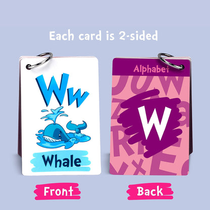 Simplified Flash Cards for Toddlers - 5X Fun Learning Flashcard Sets for Kids - Homeschool Learning Toy for Pre K - K - ABC Alphabet, Numbers, First Words, Colors, Shapes & Memory/Matching Game