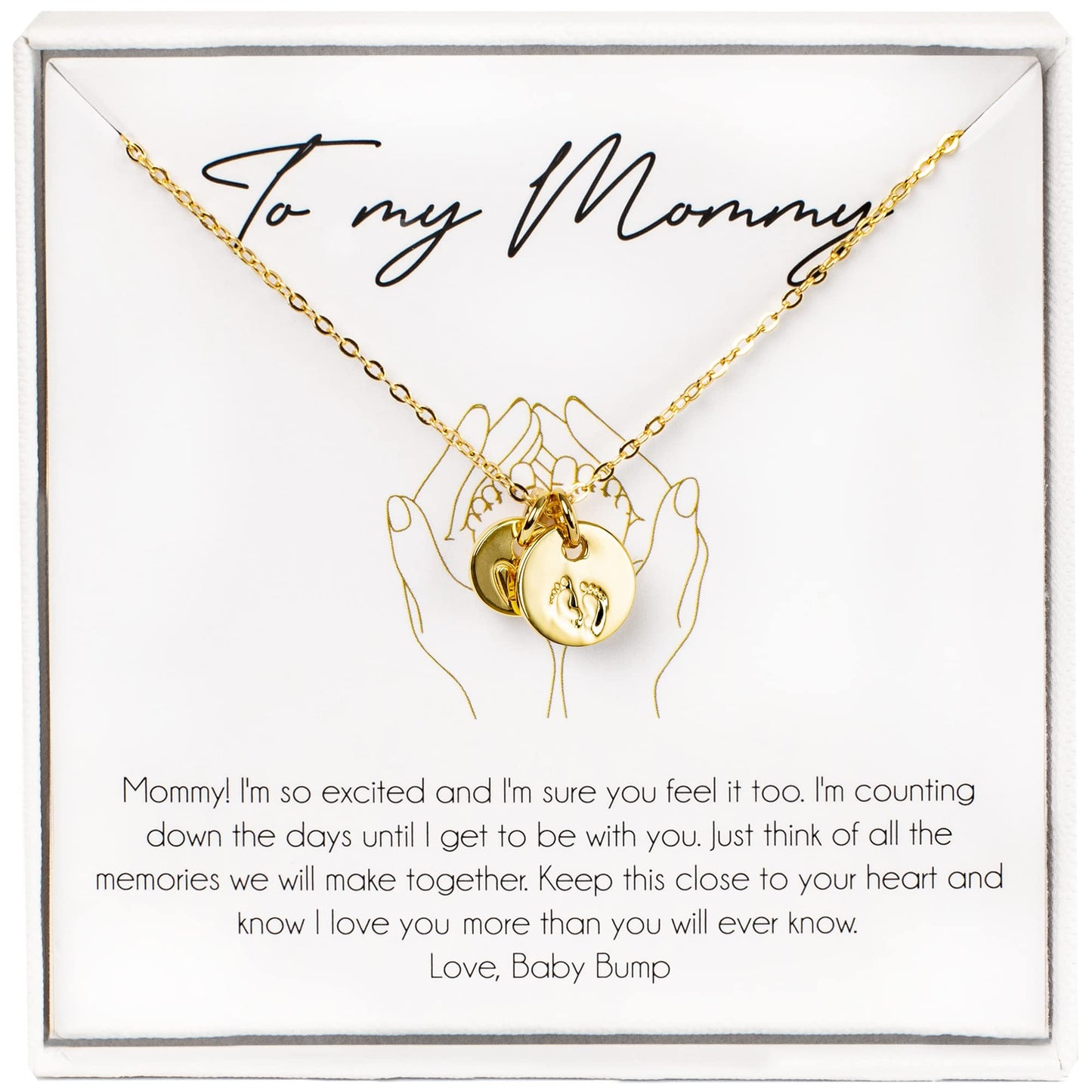 Beautiful Necklace For The First Time Mom to Be - Unique 14k Gold Dipped Pregnancy Gift For The Expecting Mommy to Be - Beautiful Sterling Silver Necklace For Women That Fits Perfect to Every Outfit