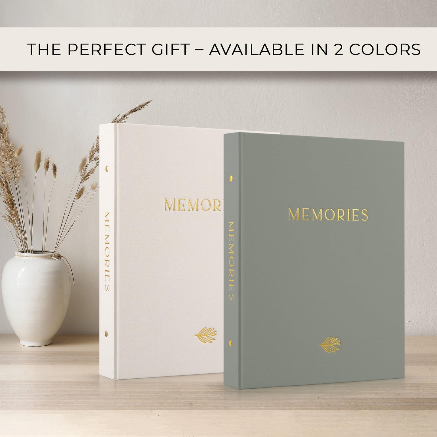 Beautiful Linen Photo Album For 4x6 Photos - Safely Holds Up To 256 Pictures of Unique Memories - The Perfect Large Photo Book To Store All Pictures of Treasured Family, Baby or Wedding Moments