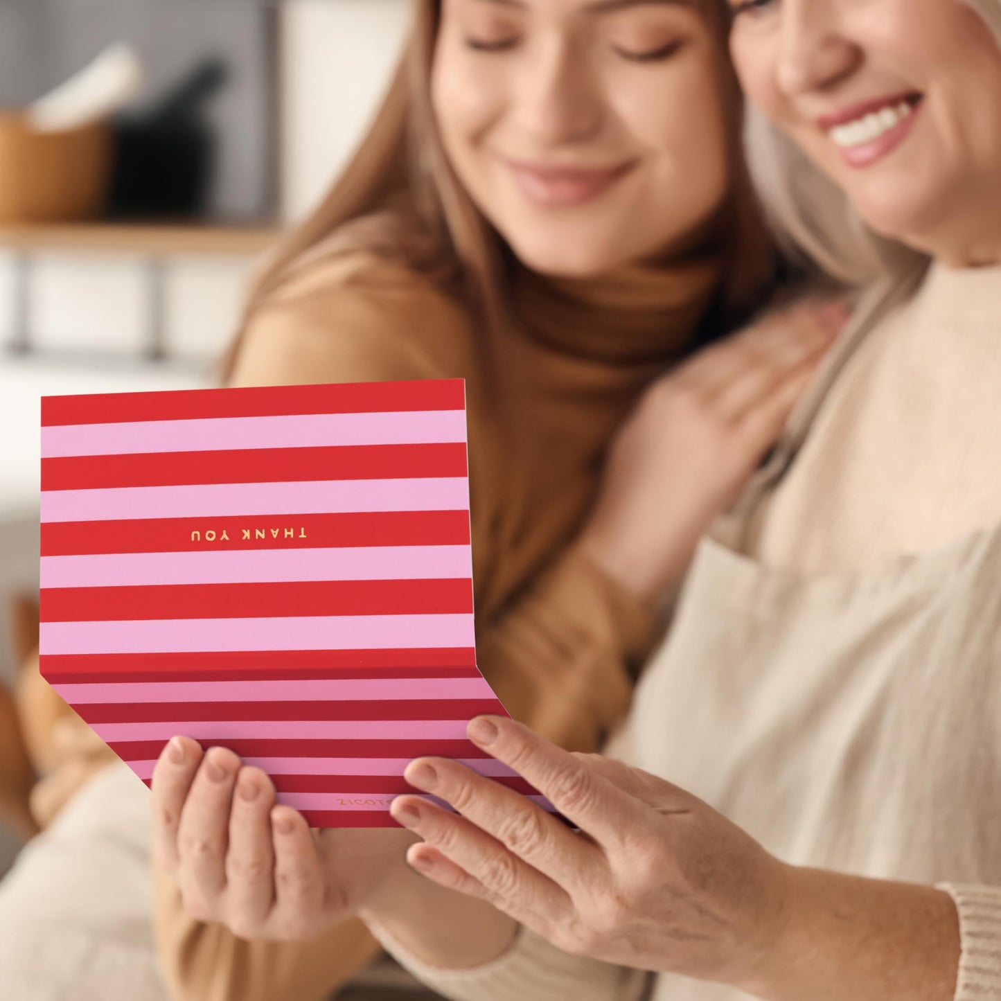 Beautiful Striped Thank You Cards Set of 30 With Envelopes and Stickers - Elegant Blank Cards For Personalized Notes - Perfect Bulk Stationary Set For All Occasions incl. Weddings, Business & Baby Showers