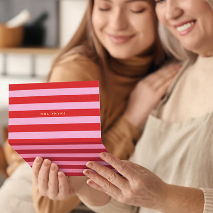 Beautiful Striped Thank You Cards Set of 30 With Envelopes and Stickers - Elegant Blank Cards For Personalized Notes - Perfect Bulk Stationary Set For All Occasions incl. Weddings, Business & Baby Showers