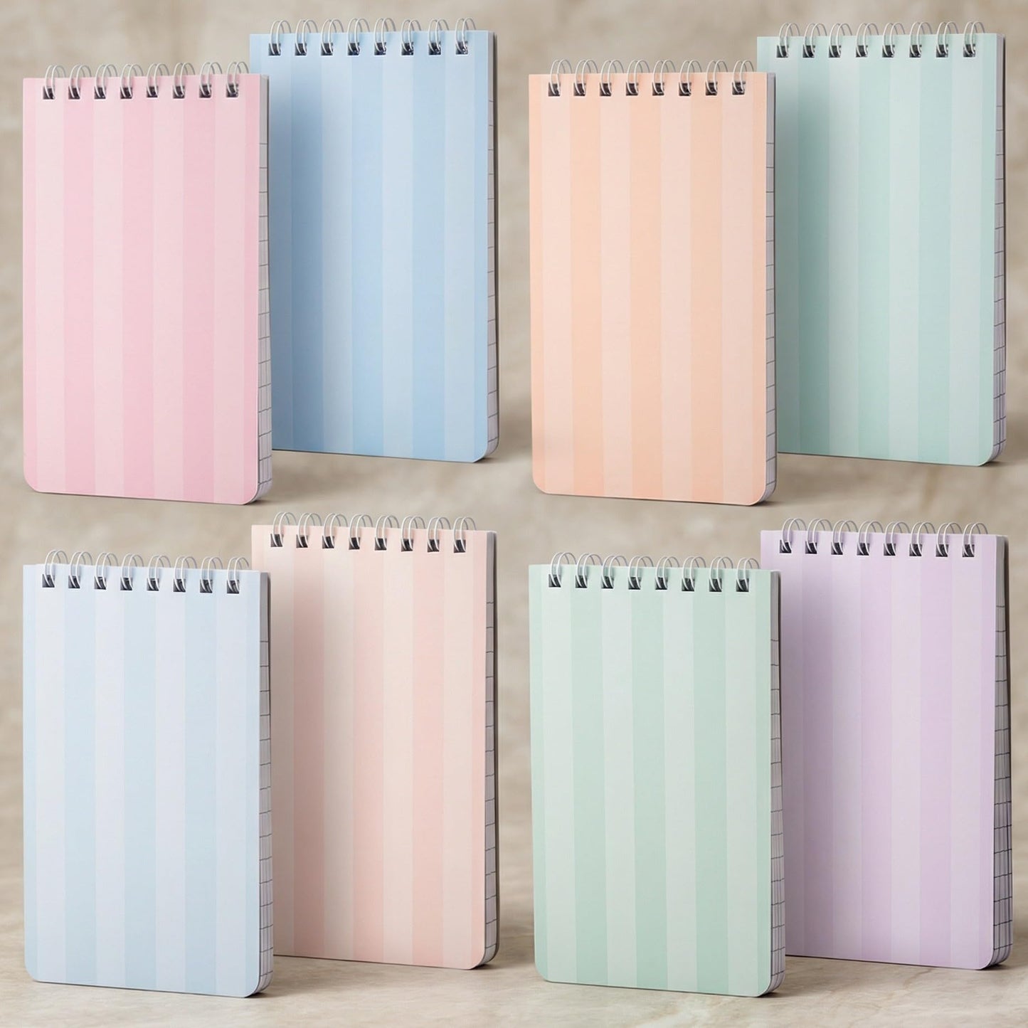 ZICOTO Aesthetic Pocket Notebooks Set Of 8 - Small 3x5 Spiral Notepads With Lined Pages For Women - The Perfect Little Mini Pads to Stay Organized and Boost Productivity at Work or School