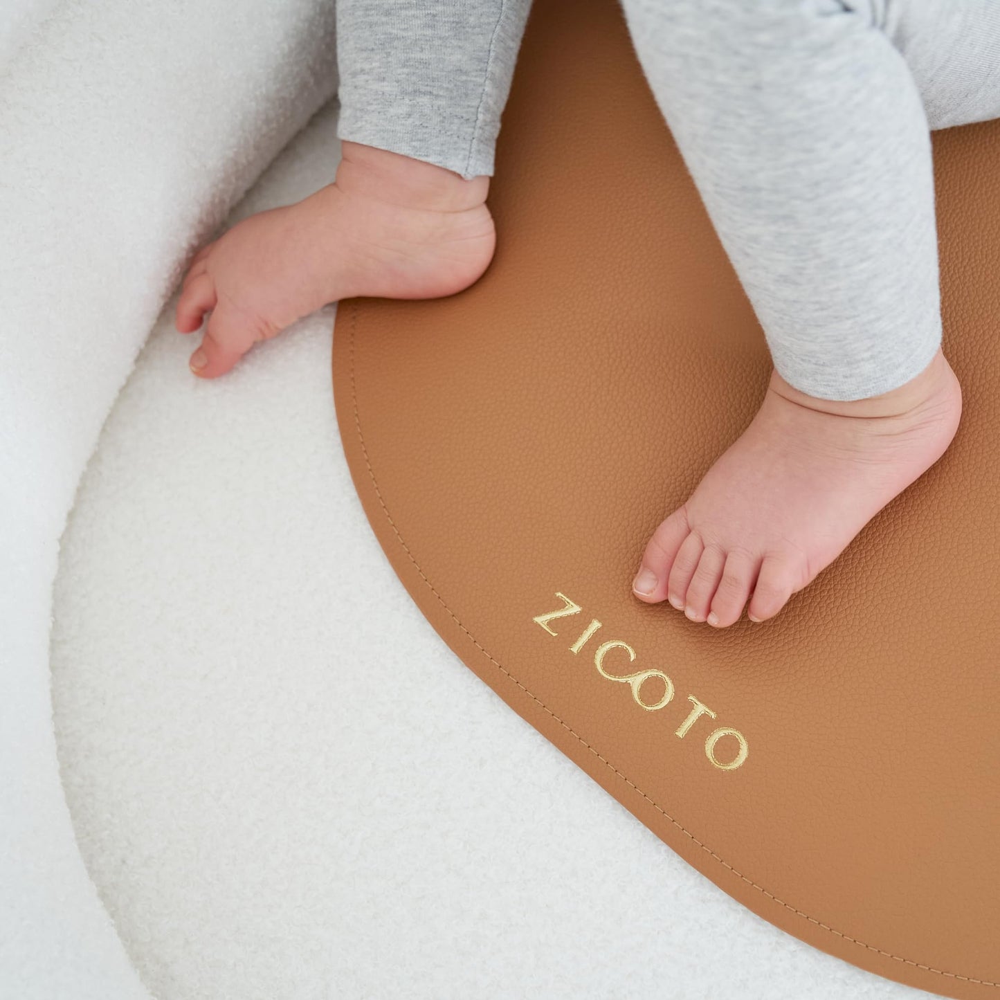 Beautiful Baby Diaper Changing Mat Made of Vegan Leather - Soft and Easy to Wipe Changing Pad for Travel or at Home Use - Lightweight and Foldable Mat That Perfectly Fits Into Any Diaper Bag