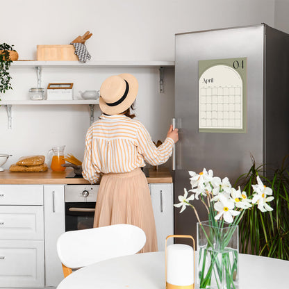 Aesthetic 2025-2026 Magnetic Fridge Calendar - Runs from January 2025 Until July 2026 - The Perfect Monthly Refrigerator Calendar With Minimal Designs for Easy Organizing