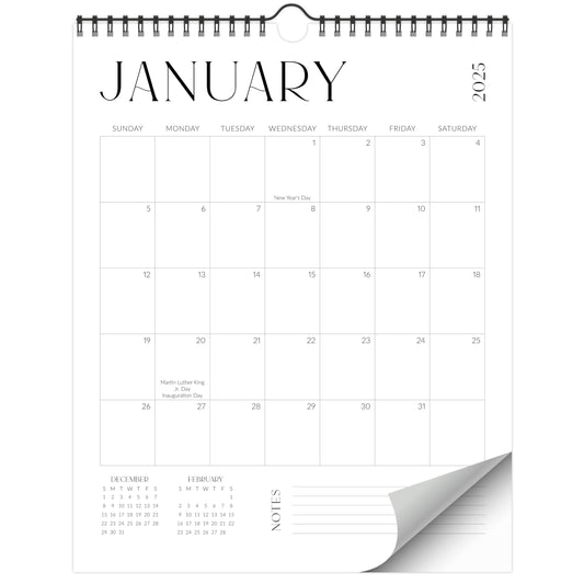 Beautiful 2025 Wall Calendar - Runs from June 2024 until December 2025 - 14.5"x11.5" 2024-2025 Office Wall Calendar for Easy Organizing