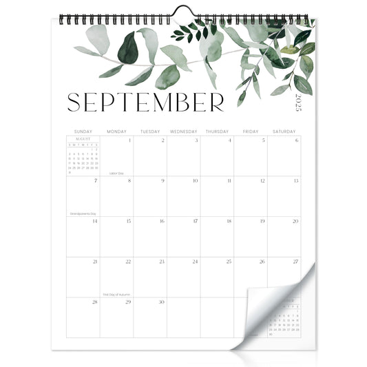 Aesthetic 2025-2026 Wall Calendar - Runs from June 2025 Until December 2026 - The Perfect Large Modern Greenery Calendar Planner for Easy Organizing