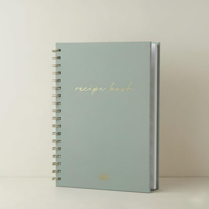 ZICOTO Aesthetic Blank Recipe Book with Linen Cover - The Perfect Recipe Notebook to Write in Your Own Recipes - Beautiful Blank Cookbook to Organize Your Recipes