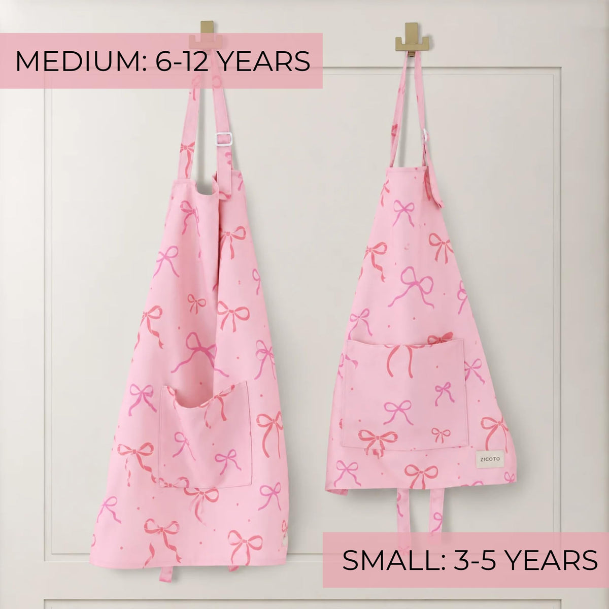 Kids Apron for Girls & Boys - Toddler Apron with Pocket for Cooking, Baking