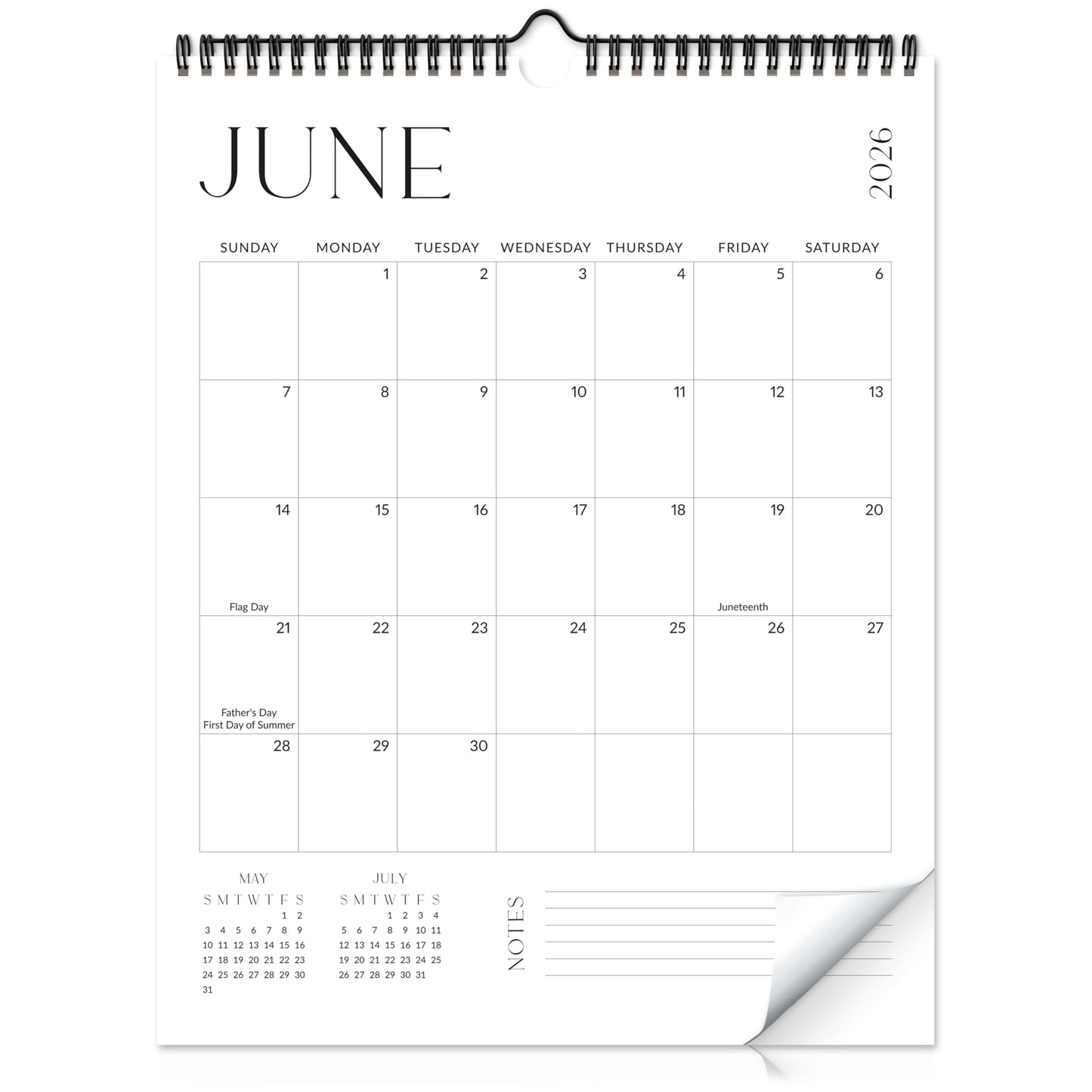 Beautiful 2026-2027 Wall Calendar - Runs from June 2026 until December 2027 - Large 14.5" x 11.5" Office Wall Calendar for Easy Organizing
