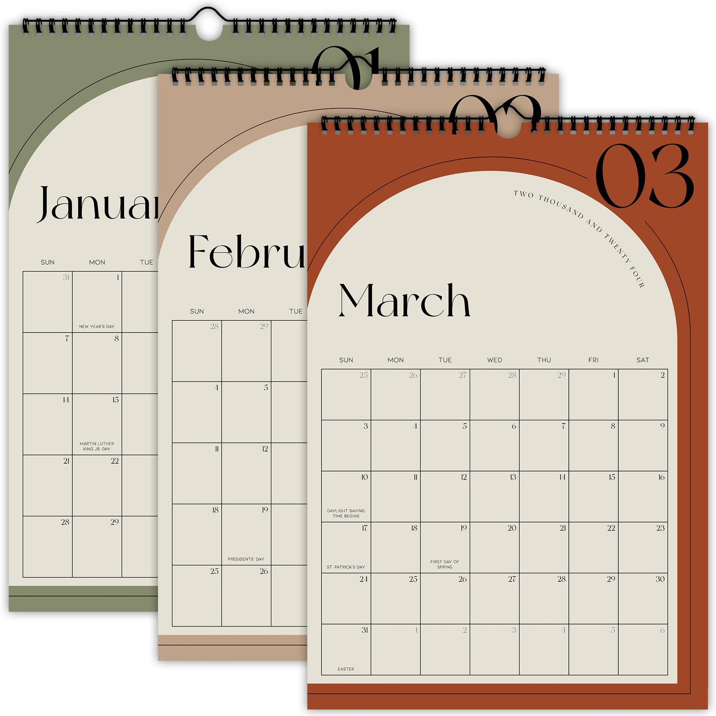 Aesthetic 2024-2025 Wall Calendar - Runs from January 2024 Until July 2025 - The Perfect Wall Hanging Calendar Planner for Easy Organizing