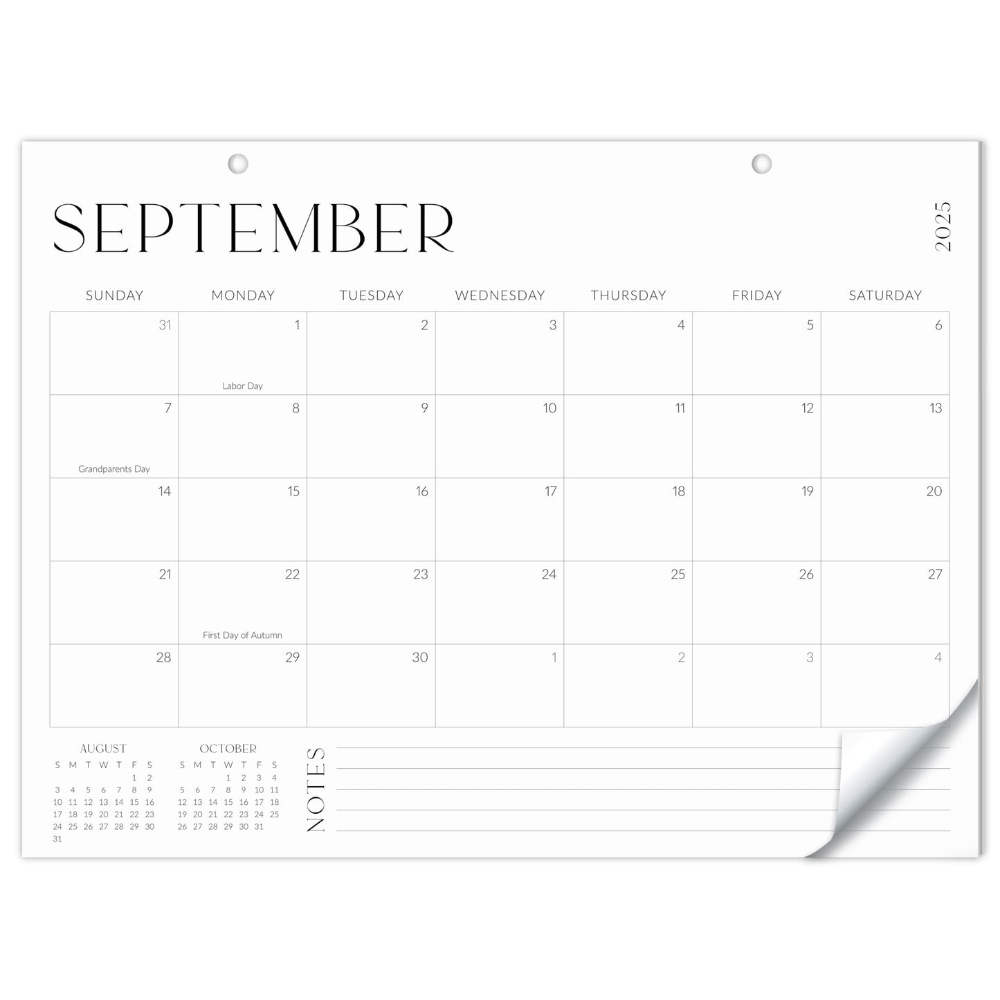 Aesthetic 2025-2026 Desk Calendar - Runs From June 2025 Until December 2026 - Large Minimalistic Office Desktop/Wall Calendar 16"x12" for Easy Organizing