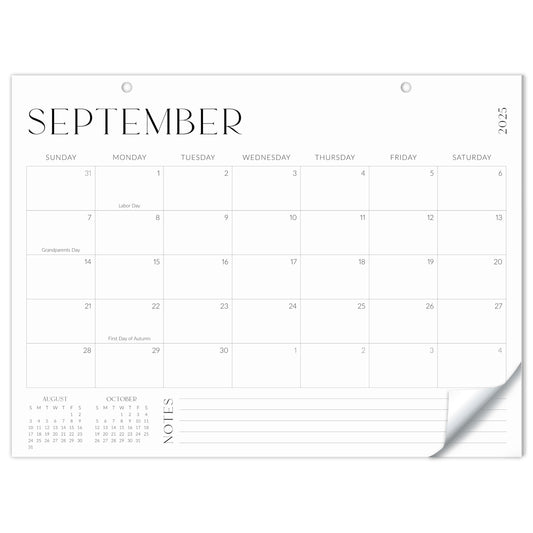 Aesthetic 2025-2026 Desk Calendar - Runs From June 2025 Until December 2026 - Large Minimalistic Office Desktop/Wall Calendar 16"x12" for Easy Organizing