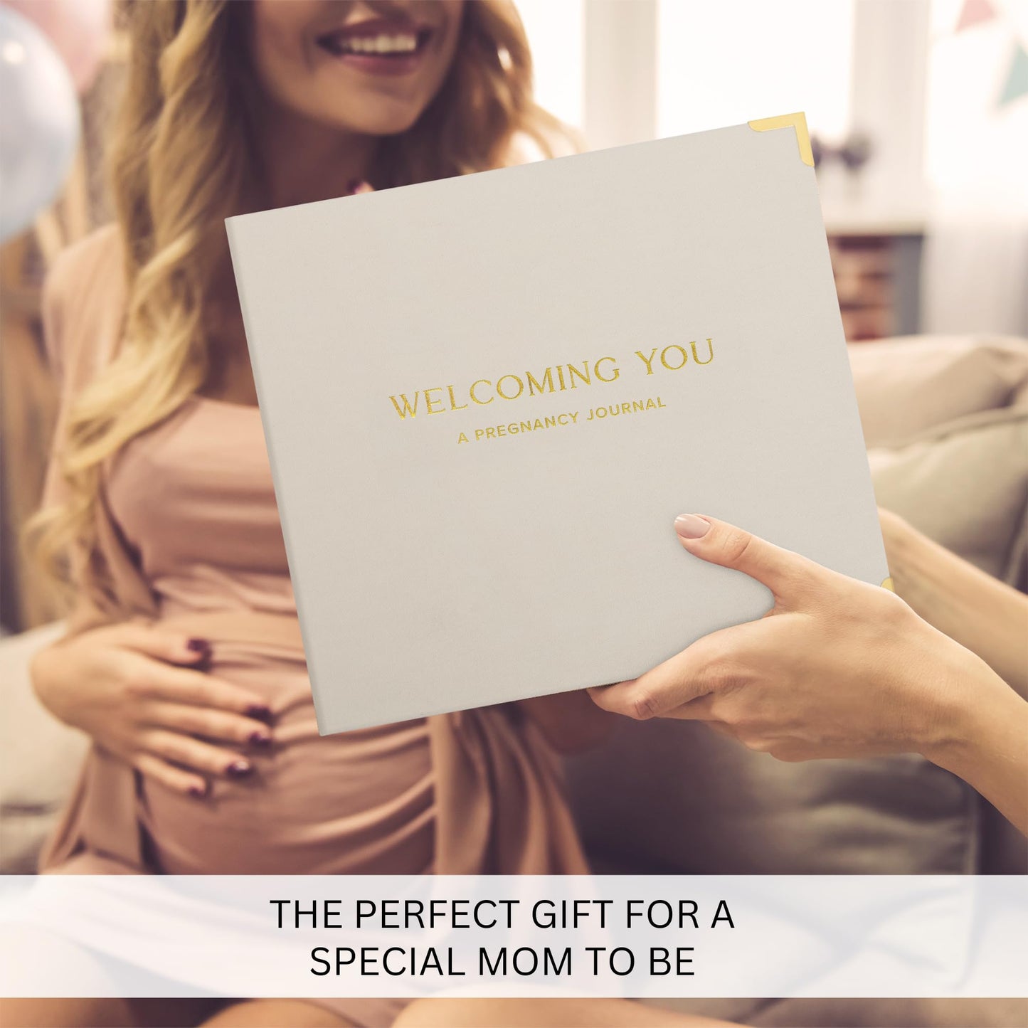 Beautiful Linen Pregnancy Journal and Detailed Memory Book with Stickers and Keepsake Pocket - Lovely Must Have Gift for Expecting First Time Moms - The Perfect Planner to Track Pregnancy Milestones