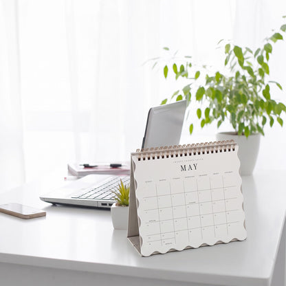 Aesthetic Desk Calendar 2027-2028 - Runs from January 2027 until July 2028