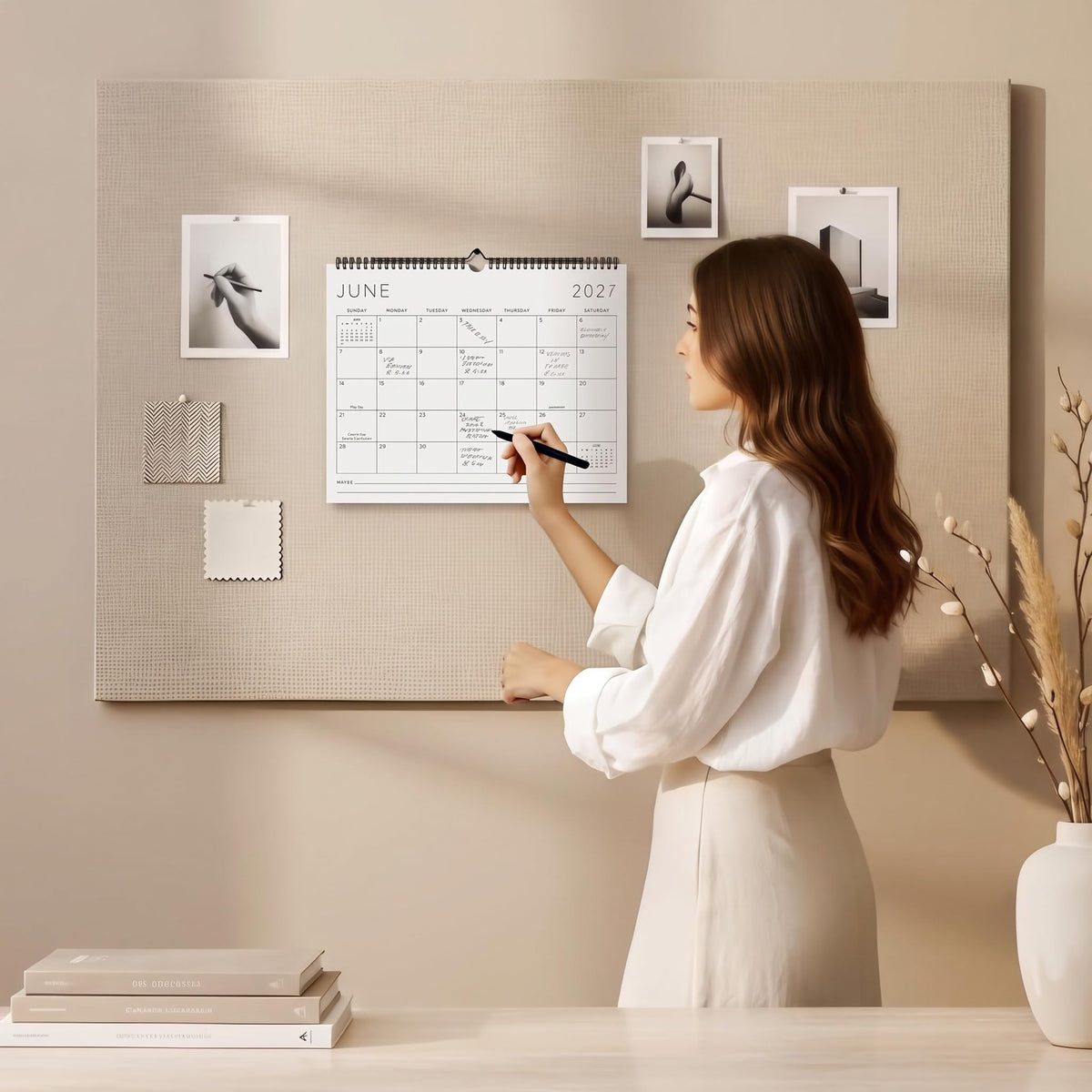 Beautiful 2027-2028 Wall Calendar - Runs from January 2027 - July 2028