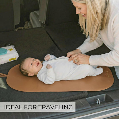 Beautiful Portable Baby Changing Pad - Wipeable and Easy to Clean Diaper Changing Mat - The Perfect Waterproof Vegan Leather Pad for Traveling