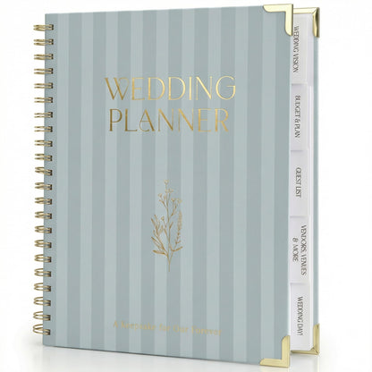 Beautiful Wedding Planner Book and Organizer - Perfect for Detailed Planning Of Your Big Day - Unique Engagement Gift for Newly Engaged Couples, Future Brides and Grooms