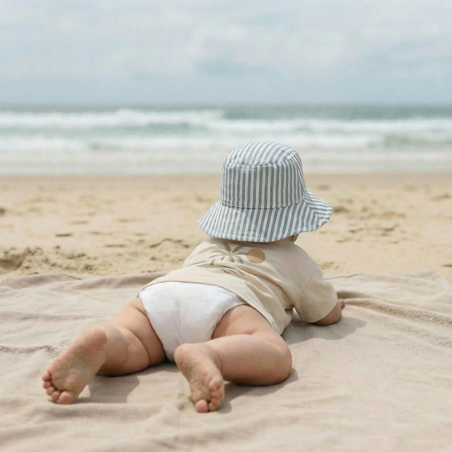Beautiful Baby Sun Hat 0-6 Months - Adjustable Toddler Hat with UPF 50+ Sun Protection - Cute Kids Bucket Hat for Beach
