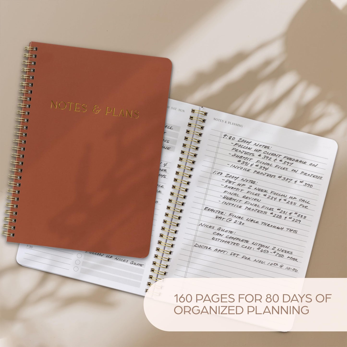 Beautiful Daily Planner And Notebook With Hourly Schedule - Aesthetic Spiral To do List Notepad to Easily Organize Your Tasks And Appointments - Stylish Book And School Or Office Supplies For Women