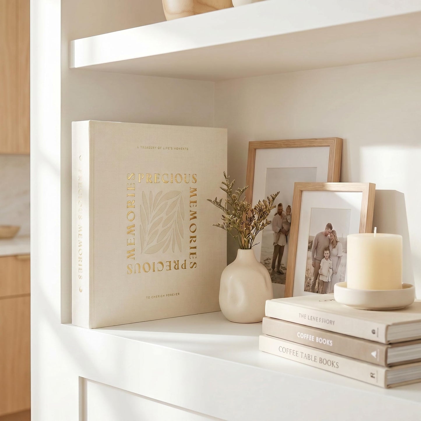 Beautiful Linen Photo Album For 4x6 Photos - Safely Holds Up To 500 Pictures of Unique Memories - The Perfect Big Photo Book To Store All Pictures of Treasured Family, Baby or Wedding Moments