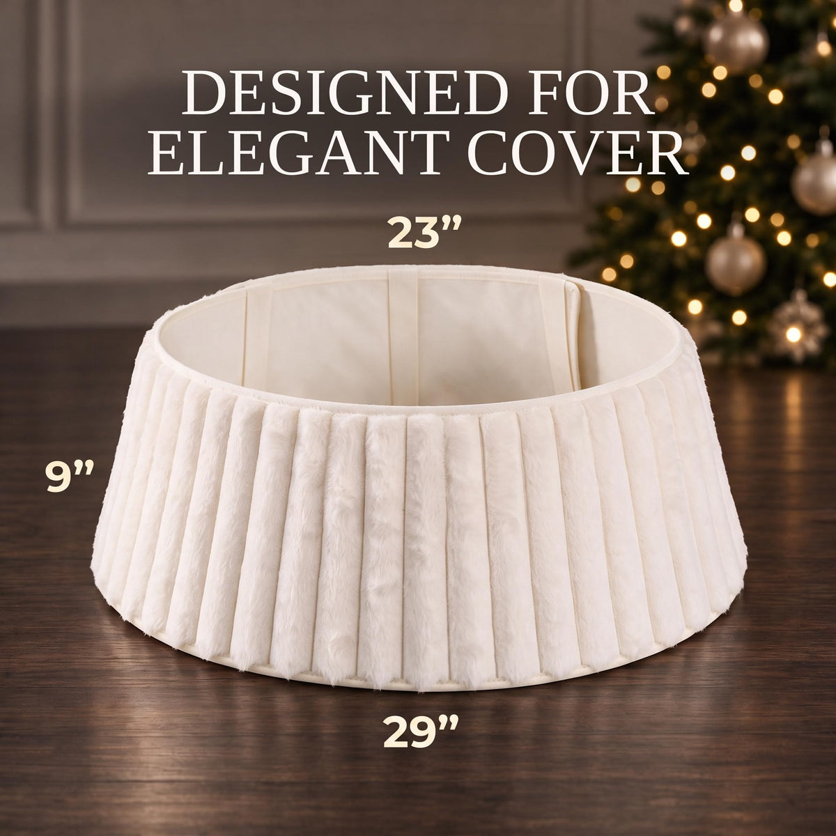 Beautiful Christmas Tree Collar - Modern 29" Velvet Tree Ring