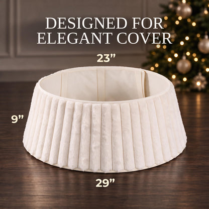 Beautiful Christmas Tree Collar - Modern 29" Velvet Tree Ring