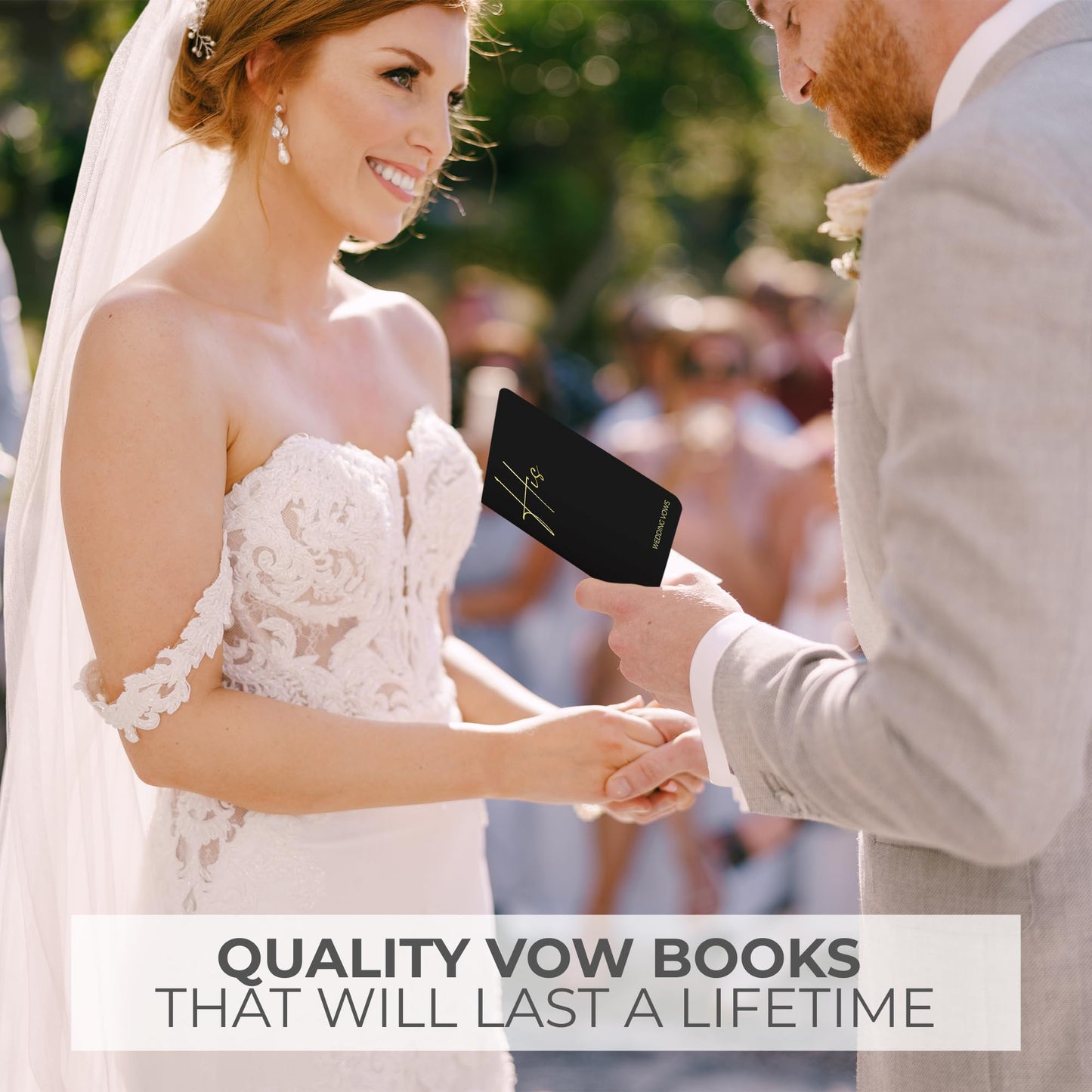 Elegant Vow Books With Gold Foil Lettering For Your Wedding - Perfectly Sized His and Hers Vow Books With Plenty Of Pages To Write Whatever is on Your Heart - A Beautiful Addition For The Wedding Day