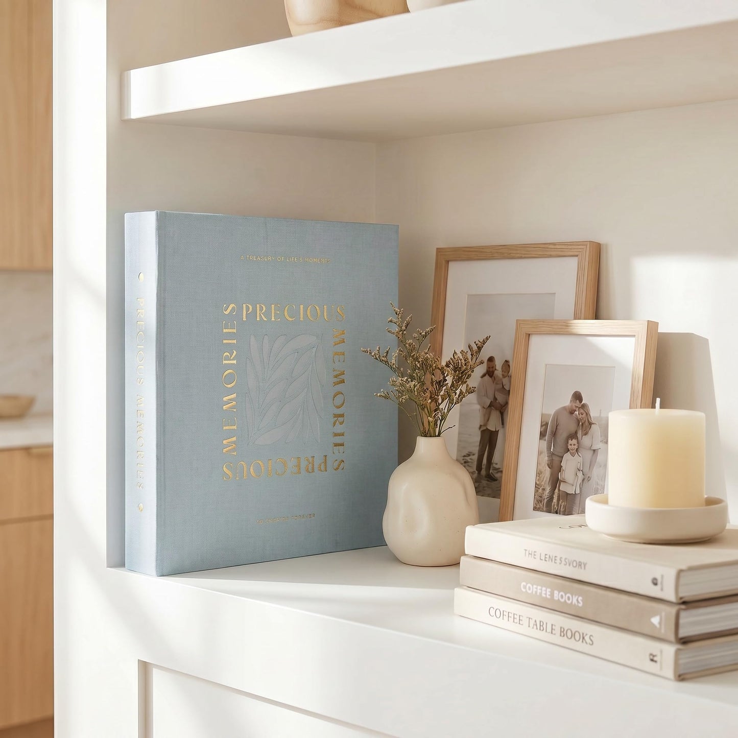 Beautiful Linen Photo Album For 4x6 Photos - Safely Holds Up To 500 Pictures of Unique Memories - The Perfect Big Photo Book To Store All Pictures of Treasured Family, Baby or Wedding Moments