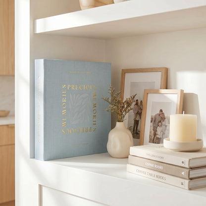 Beautiful Linen Photo Album For 4x6 Photos - Safely Holds Up To 500 Pictures of Unique Memories - The Perfect Big Photo Book To Store All Pictures of Treasured Family, Baby or Wedding Moments