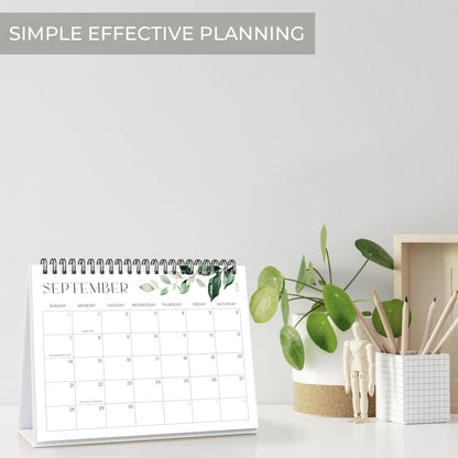 Aesthetic Desk Calendar 2026 - Runs until December 2026 - Beautiful Small Flip Desktop Calendar for Easy Organizing