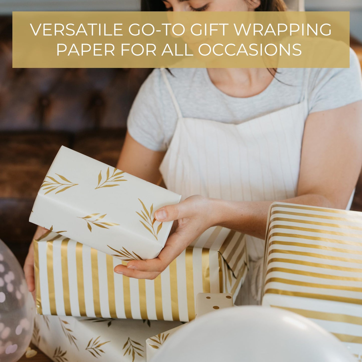 ZICOTO Beautiful Gift Wrapping Paper Rolls for All Occasions - Set of 3 Quality Rolls For Wedding, Birthday, Baby Shower & Christmas - Add a Touch of Magic to Every Gift You Wrap - 17 x 120 in