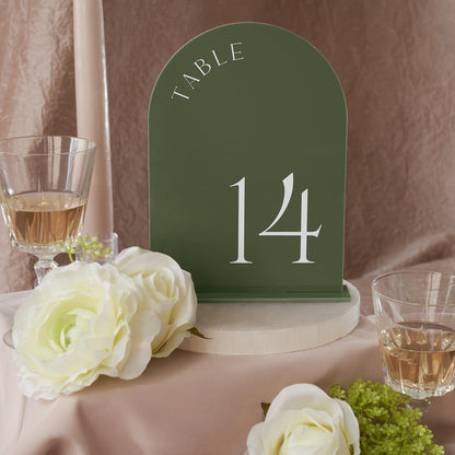 Beautiful Gold Wedding Table Numbers with Stands - Elegant Double Sided 5x7 inch Acrylic Signs Numbered 1-15 - The Perfect Decor for Your Wedding Reception Or Events