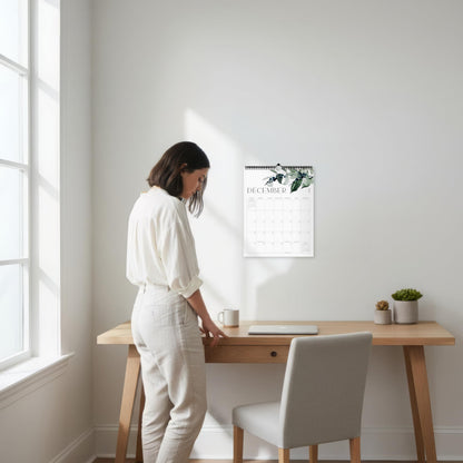 Aesthetic 2026-2027 Wall Calendar - Runs from June 2026 Until December 2027 - The Perfect Modern Greenery Calendar Planner for Easy Organizing