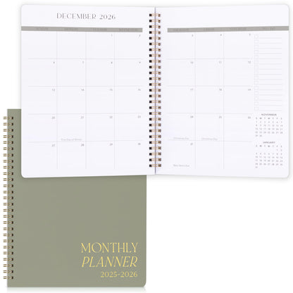 Beautiful 2025-2026 Monthly Planner and Calendar Book - To Do List Notebook That Easily Organizes Your Tasks to Boost Productivity - Runs From January 2025 Until December 2026