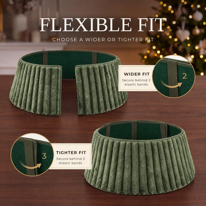 Beautiful Christmas Tree Collar - Modern 29" Velvet Tree Ring