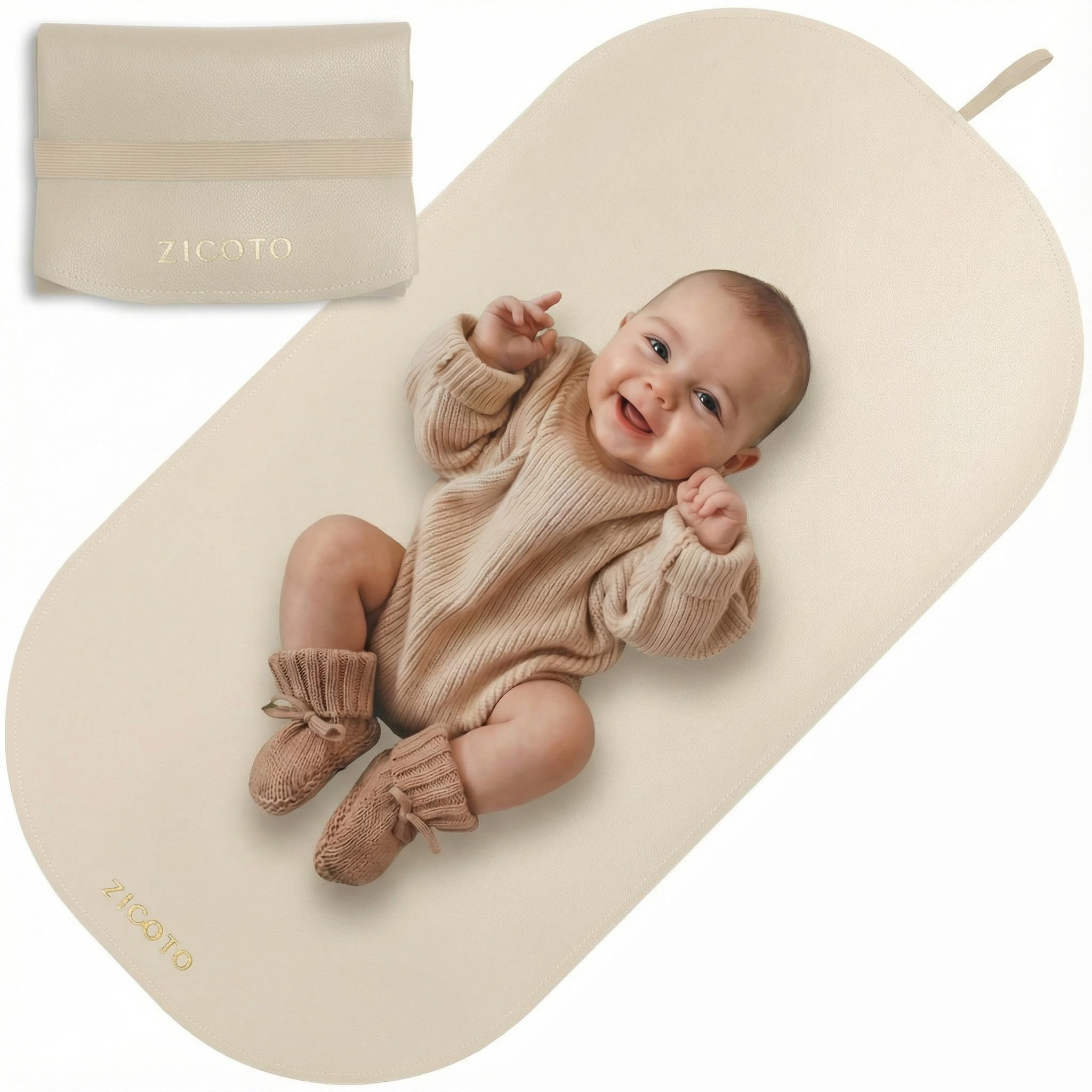 Beautiful Portable Baby Changing Pad - Wipeable and Easy to Clean