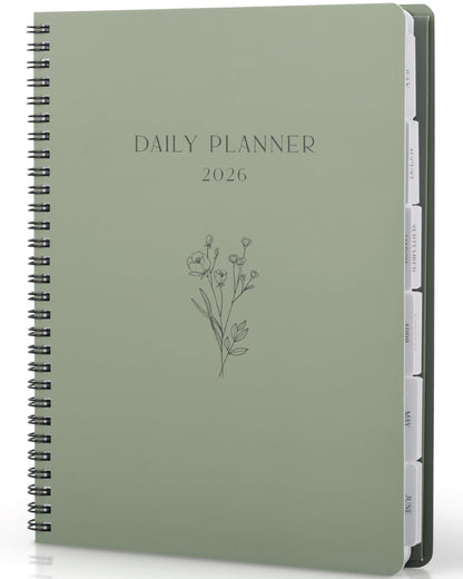 Beautiful 2026 Daily Planner - 7" x 10" Daily Planner for Women or Men with Weekly & Monthly Spreads for Easy Planning - Perfect Calendar Book To Organize All Tasks and Boost Productivity