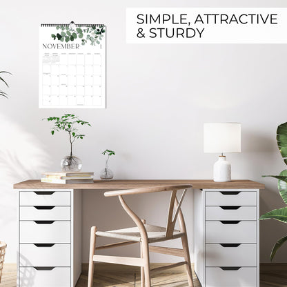 Aesthetic 2025-2026 Wall Calendar - Runs from June 2025 Until December 2026 - The Perfect Large Modern Greenery Calendar Planner for Easy Organizing