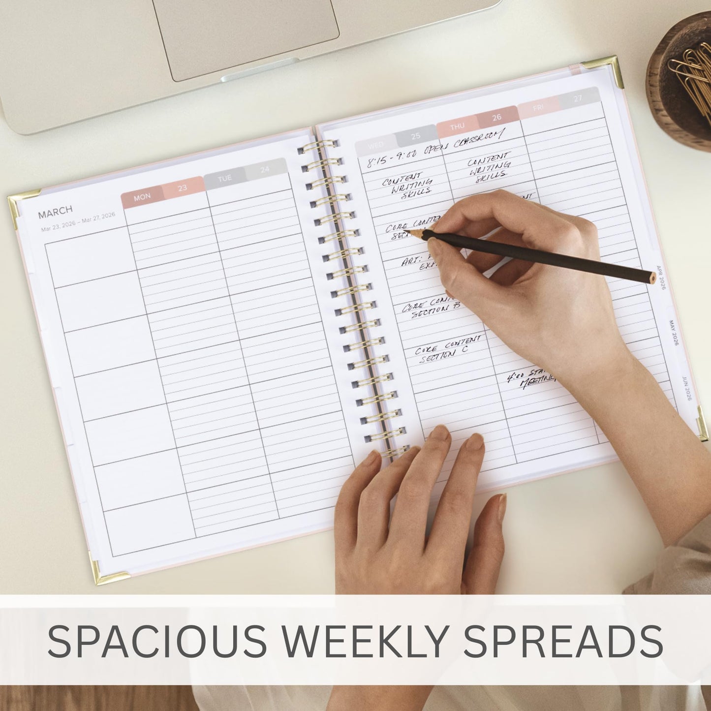 Aesthetic Teacher Planner For The 2025-2026 Academic School Year - Your All Incl. 8.5" x 11" Lesson Plan Book Supplies - Easily Organize Your Daily, Weekly & Monthly Classroom/Homeschool Schedule