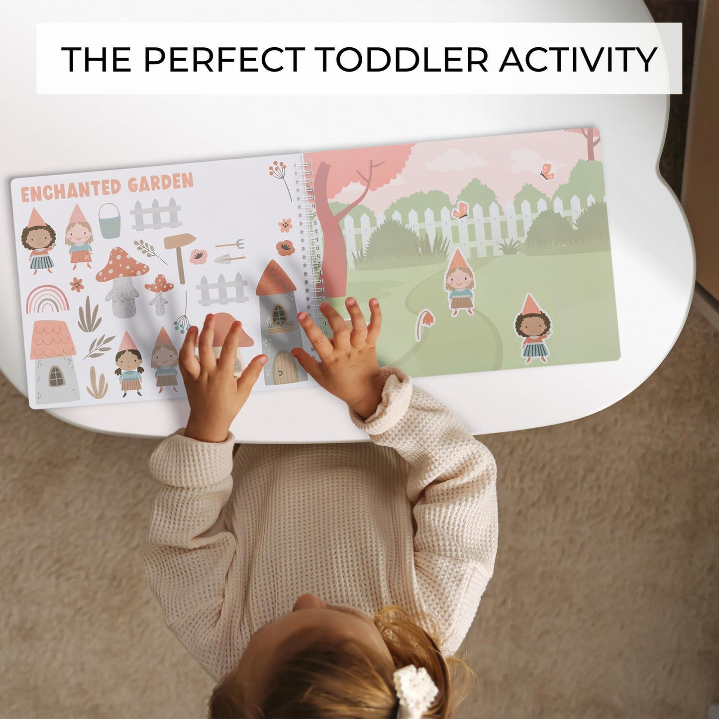 Fun Sticker Book for Girls 2-4 Years - Perfect Kids Activity Book with Beautiful Stickers & 12 Themes for Entertaining Toddlers 4-8 While Traveling - Incl. Princess, Unicorn & Coloring Pages