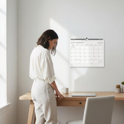Beautiful 2026 Wall Calendar - Runs from January 2026 until July 2027 - Large 14.5" x 11.5" Office Wall Calendar for Easy Organizing